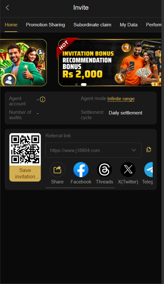 Daily login bonus and free spins on J188