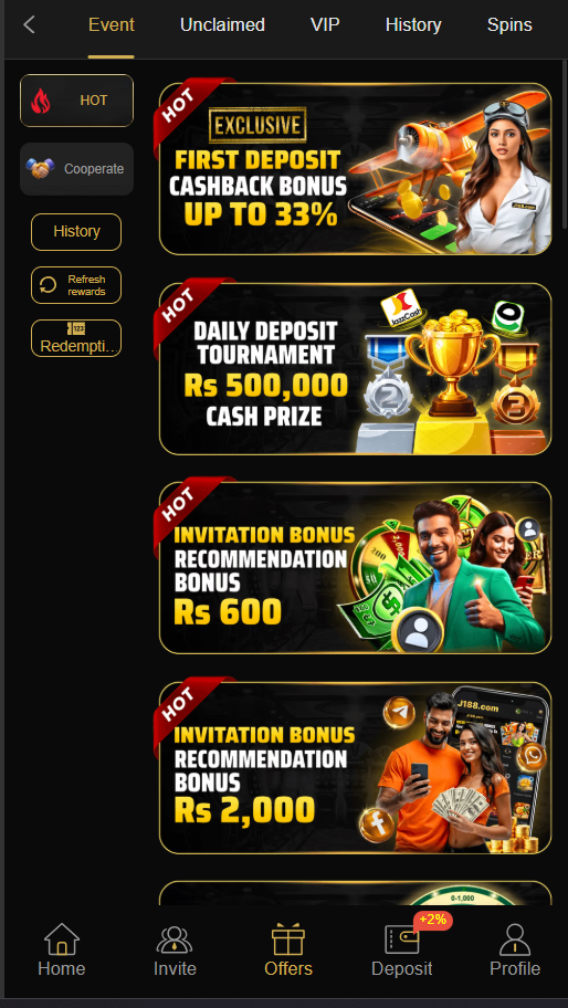 J188 multiple game categories-live casino, number games, slots