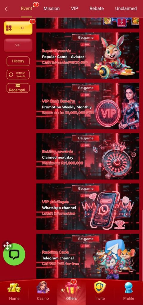 6E Game offers welcome bonus and daily rewards promotion