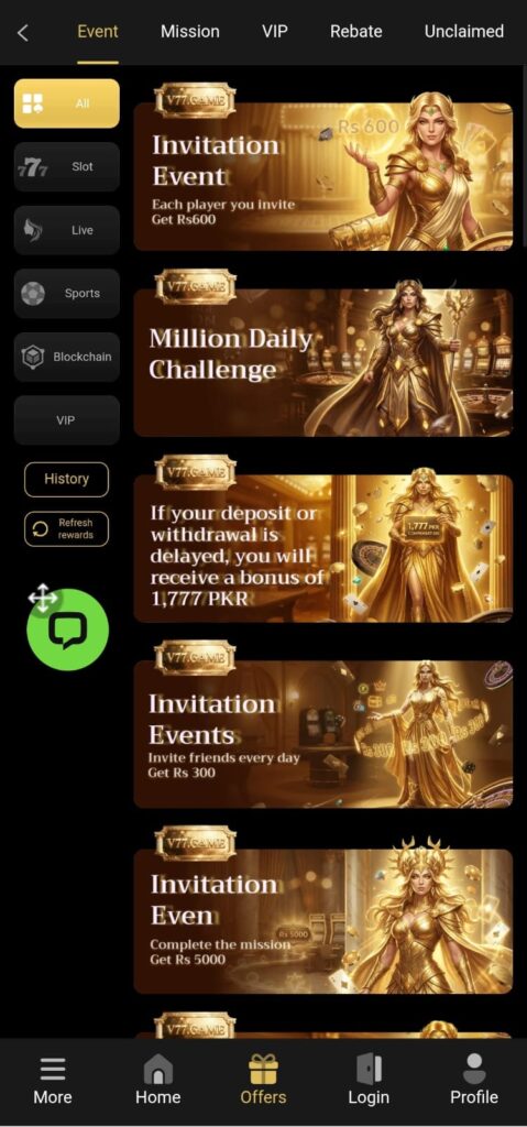 Key features of V77 Game including bonuses,low deposit, fast withdrawal, and secure gameplay