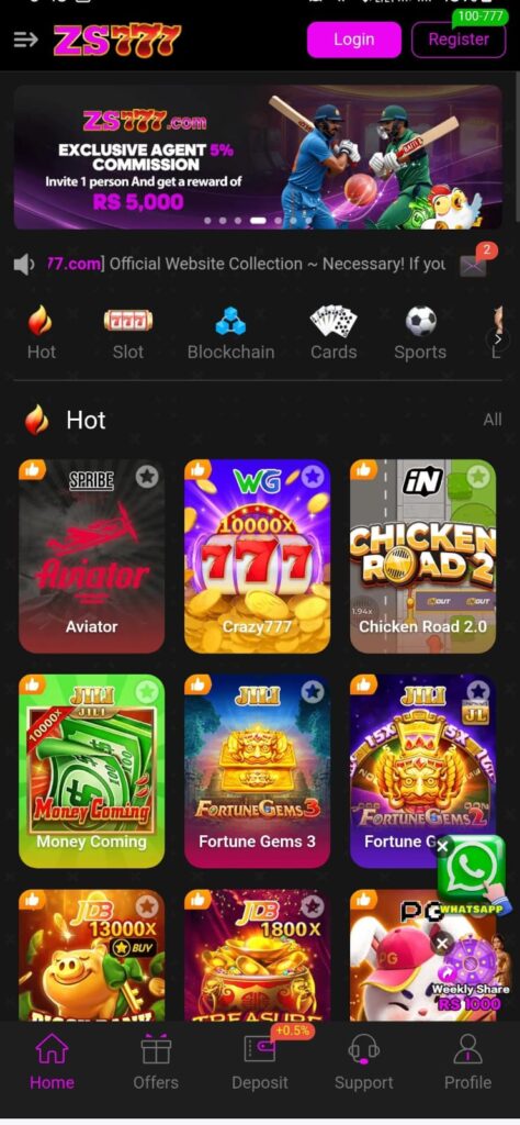 Download ZS777 Game 2026 real money casino games for Pakistani players