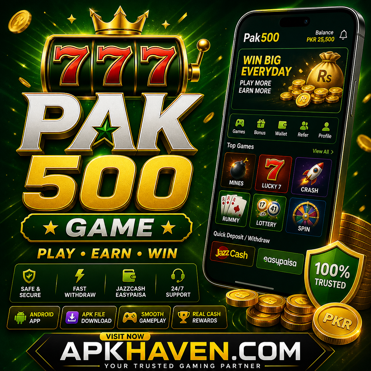Pak500 Game Download APK 2026 – Best Pakistani Earning App